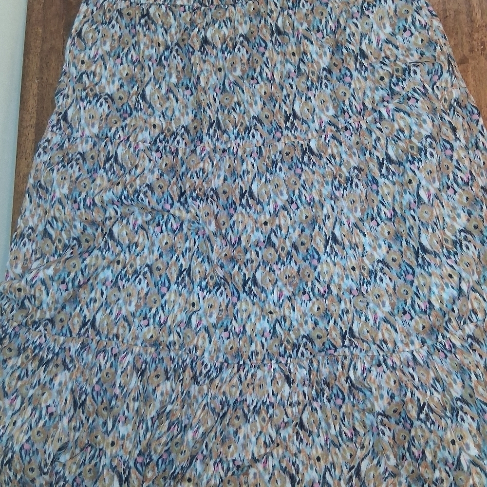 NWT NIC + ZOE Up Beat I Cat Teired Maxi Skirt  Colorful Boho 3X - Picture 3 of 9